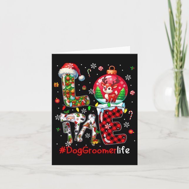 Tarjeta Navidades del grupo Love Dog Groomer (Anverso)