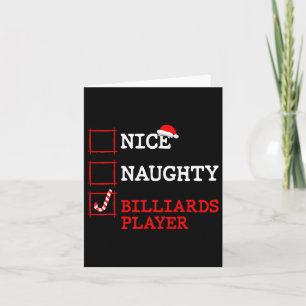 Tarjeta Navidades del jugador de Nice Naughty Billiards Sa