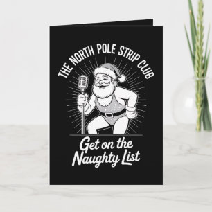 Tarjeta Navidades del North Pole Strip Club bailando