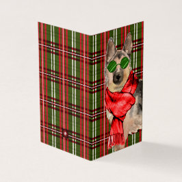 Tarjeta Navidades del Pastor Alemán Red Green Holiday Plai