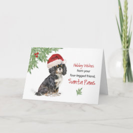 Tarjeta Navidades Del Perro Cavalier King Charles Spaniel