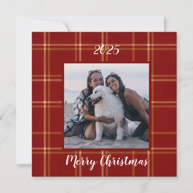 Tarjeta Navidades del Personalizable del Patrimonio Rojo d (Anverso)