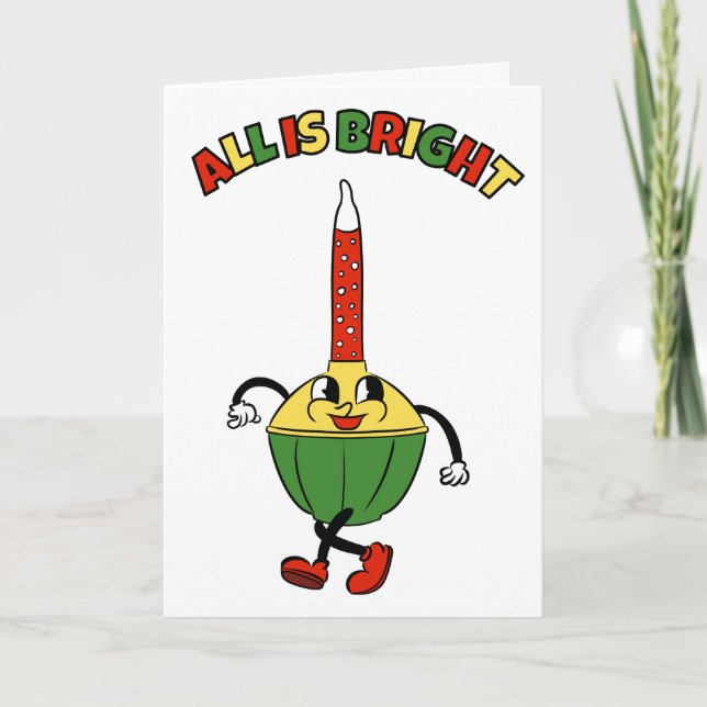 Tarjeta Navidades del Personalizado de la luz de burbujas  (Anverso)
