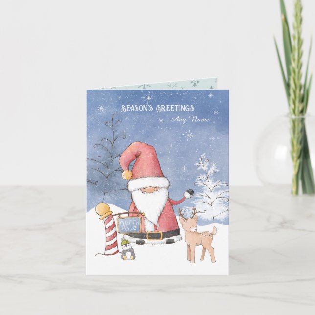 Tarjeta Navidades del Polo Norte (Anverso)
