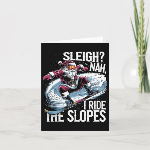 Tarjeta Navidades Del Snowboard De Santa Boarder Monto A V