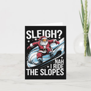 Tarjeta Navidades Del Snowboard De Santa Boarder Monto A V