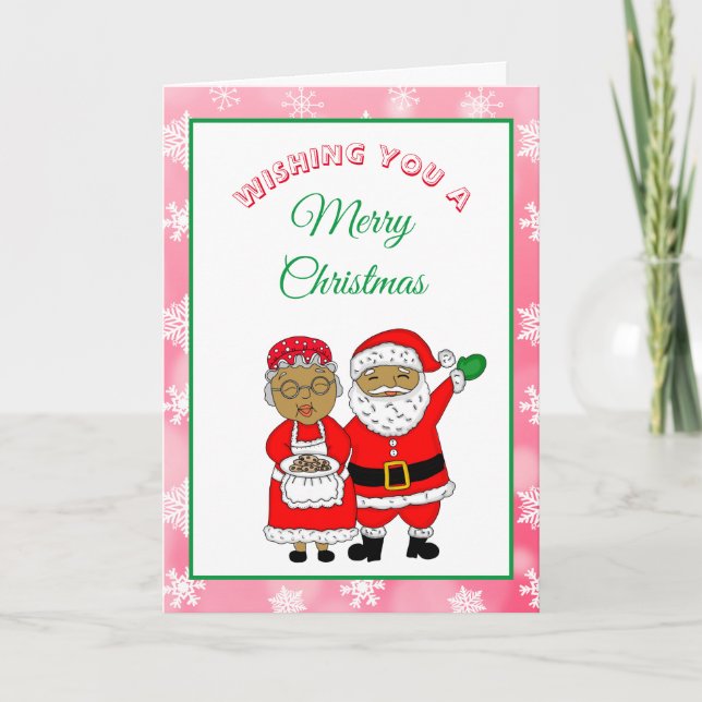 Tarjeta Navidades del Sr. y de la Sra. Santa Claus (Anverso)