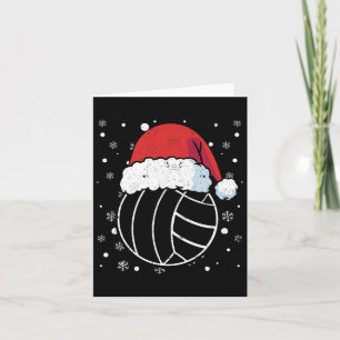 Tarjeta Navidades deportivos Gorra de voleibol Santa Claus