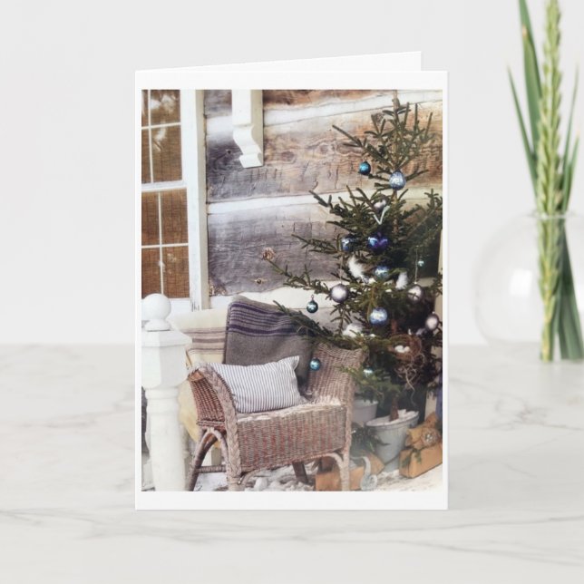 TARJETA NAVIDADES DESEAN FAMILIA, AMIGOS Y FELICIDAD (Anverso)