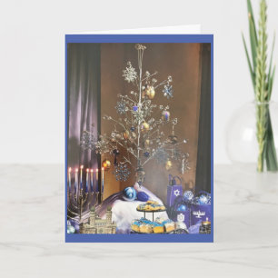 TARJETA NAVIDADES DESEAN FAMILIA, AMIGOS Y FELICIDAD