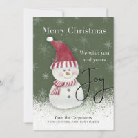 Navidades disfrutan la personalidad de Snowman