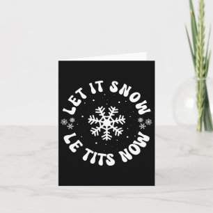 Tarjeta Navidades divertidos ahora dejan que nieve, Gorra