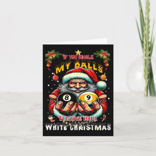 Tarjeta Navidades divertidos Billiards Santa Jingle My