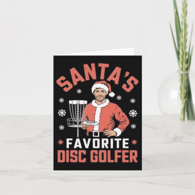 Tarjeta Navidades divertidos de disco de golf Hombres disc (Anverso)