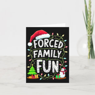 Tarjeta Navidades divertidos de familias forzadas graciosa
