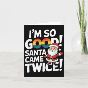 Tarjeta Navidades divertidos de Gay Santa Claus Lgbt Pun P