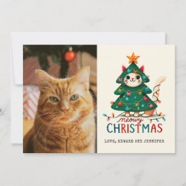 Tarjeta Navidades divertidos de Merry Meowy Foto