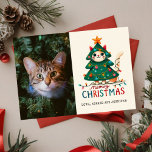 Tarjeta Navidades divertidos de Merry Meowy Foto<br><div class="desc">Navidades Feliz Y Brillante</div>