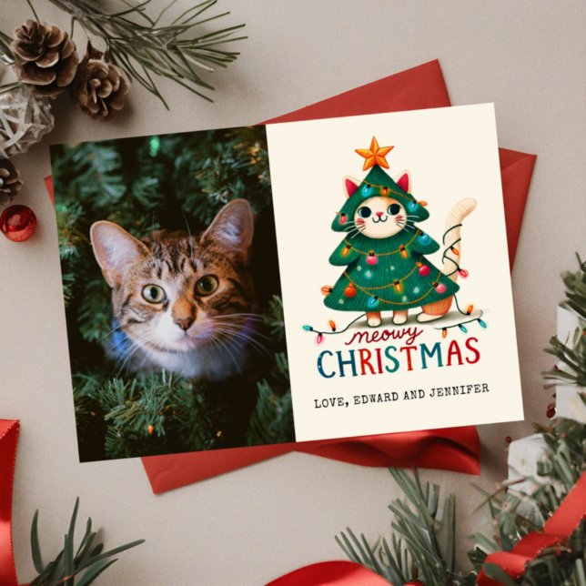 Tarjeta Navidades divertidos de Merry Meowy Foto (Subido por el creador)