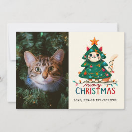 Tarjeta Navidades divertidos de Merry Meowy Foto
