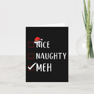 Tarjeta Navidades divertidos de Naughty Meh List