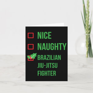 Tarjeta Navidades divertidos de Pajama, luchador brasileño