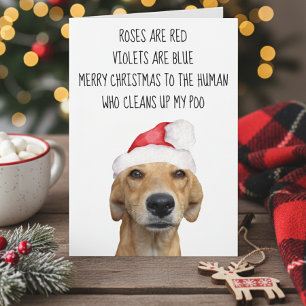 Tarjeta Navidades divertidos de Perro Gracioso