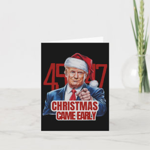 Tarjeta Navidades divertidos de Santa Trump llegaron a com