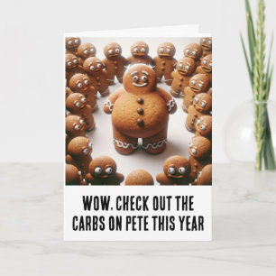 Tarjeta Navidades divertidos: Deck the Halls with Carbs