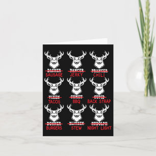 Tarjeta Navidades divertidos Deer Bow Cazando a Santa Men