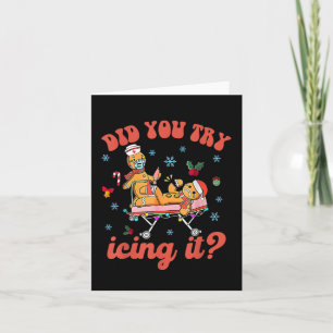 Tarjeta Navidades Divertidos Enfermeras Gingerbread Hombre