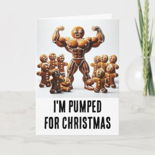 Tarjeta Navidades divertidos: Gingerbread bombeado para Na