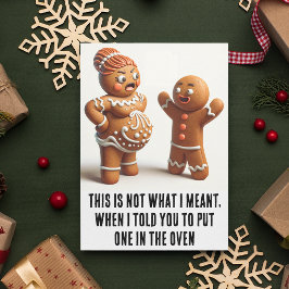 Tarjeta Navidades divertidos: Gingerbread Cookie embarazad