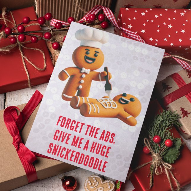 Tarjeta Navidades divertidos: Gingerbread Enorme Snickerdo (Funny Christmas Card)
