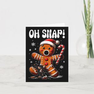 Tarjeta Navidades divertidos Gingerbread Man Oh Snap Set P