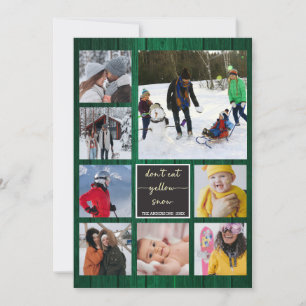 Tarjeta Navidades divertidos: Nieve amarilla, valor de la