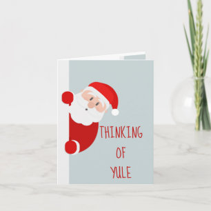 Tarjeta Navidades divertidos piensan en Yule Santa Squerid