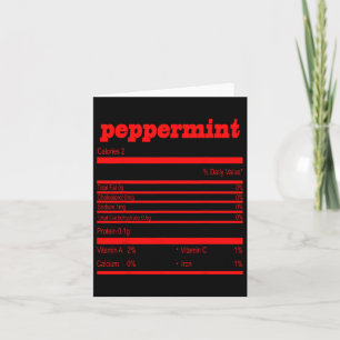 Tarjeta Navidades divertidos piperminación nutritiva