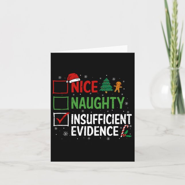 Tarjeta Navidades divertidos, una prueba muy mala (Anverso)