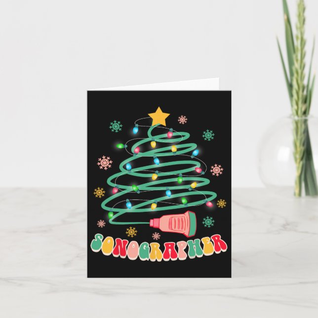 Tarjeta Navidades divertidos, videos navideños, ultrasonid (Anverso)