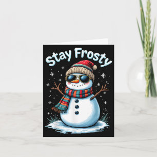 Tarjeta Navidades divertidos y fríos se quedan con Snowman
