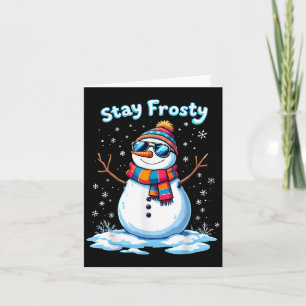 Tarjeta Navidades divertidos y fríos se quedan con Snowman