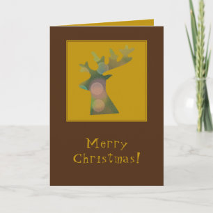 Tarjeta Navidades divertidos y personalizados renos, bronc