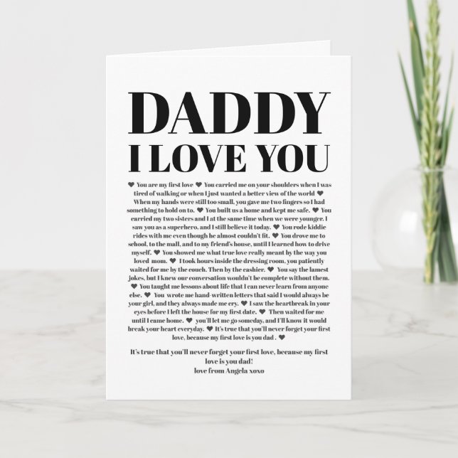 Tarjeta Navidades donan por razones de papi que te amamos (Anverso)
