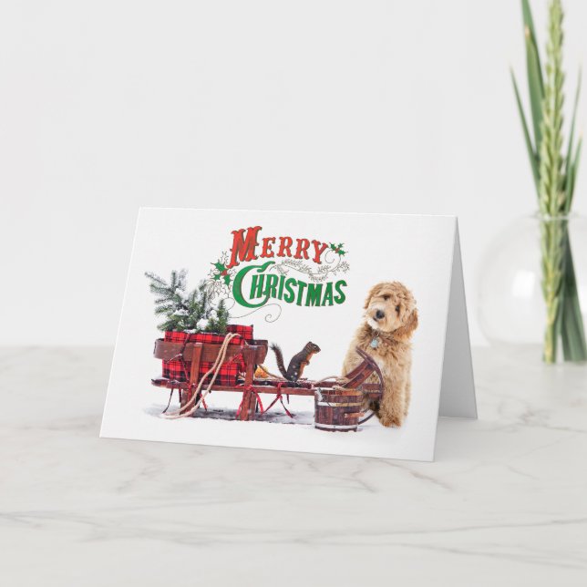 Tarjeta Navidades Doodle Dog (Anverso)
