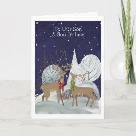 Tarjeta Navidades Dos Escenas De Nieve Masculina