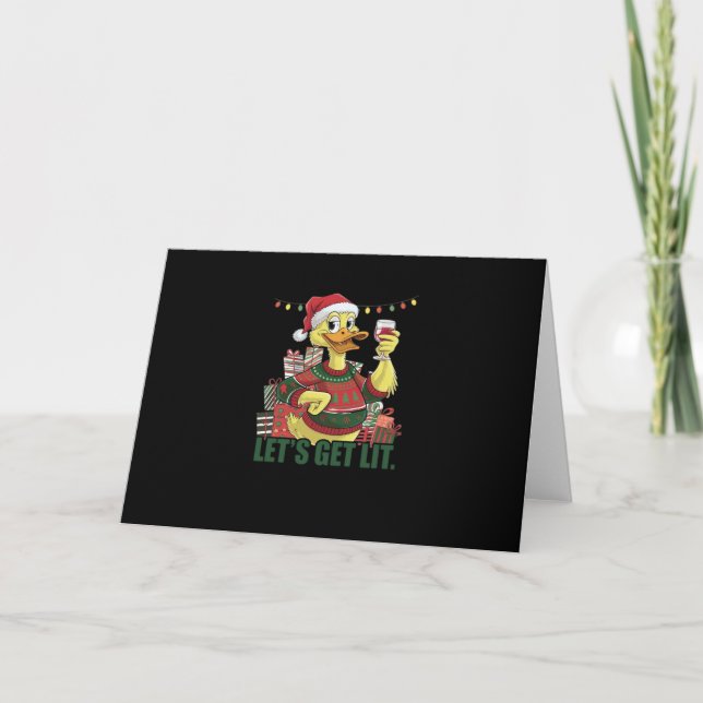 Tarjeta Navidades Duck, vamos a encender (Anverso)
