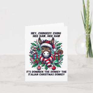 Tarjeta Navidades educados Navidades italianos Donkey Domi