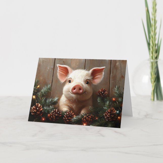 Tarjeta Navidades educados pintan con rusia (Anverso)