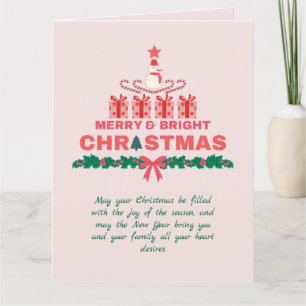 Tarjeta Navidades Elegantes Y Brillantes 2023 Coloridos